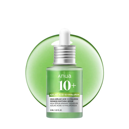 Anua Azelaic Acid 10 Hyaluron Redness Soothing Serum, Facial Serum for Blemish-Prone & Oily-Prone Skin, Lightweight & Hydrating Blemish Care