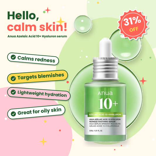 Anua Azelaic Acid 10 + Hyaluron Redness Soothing Serum